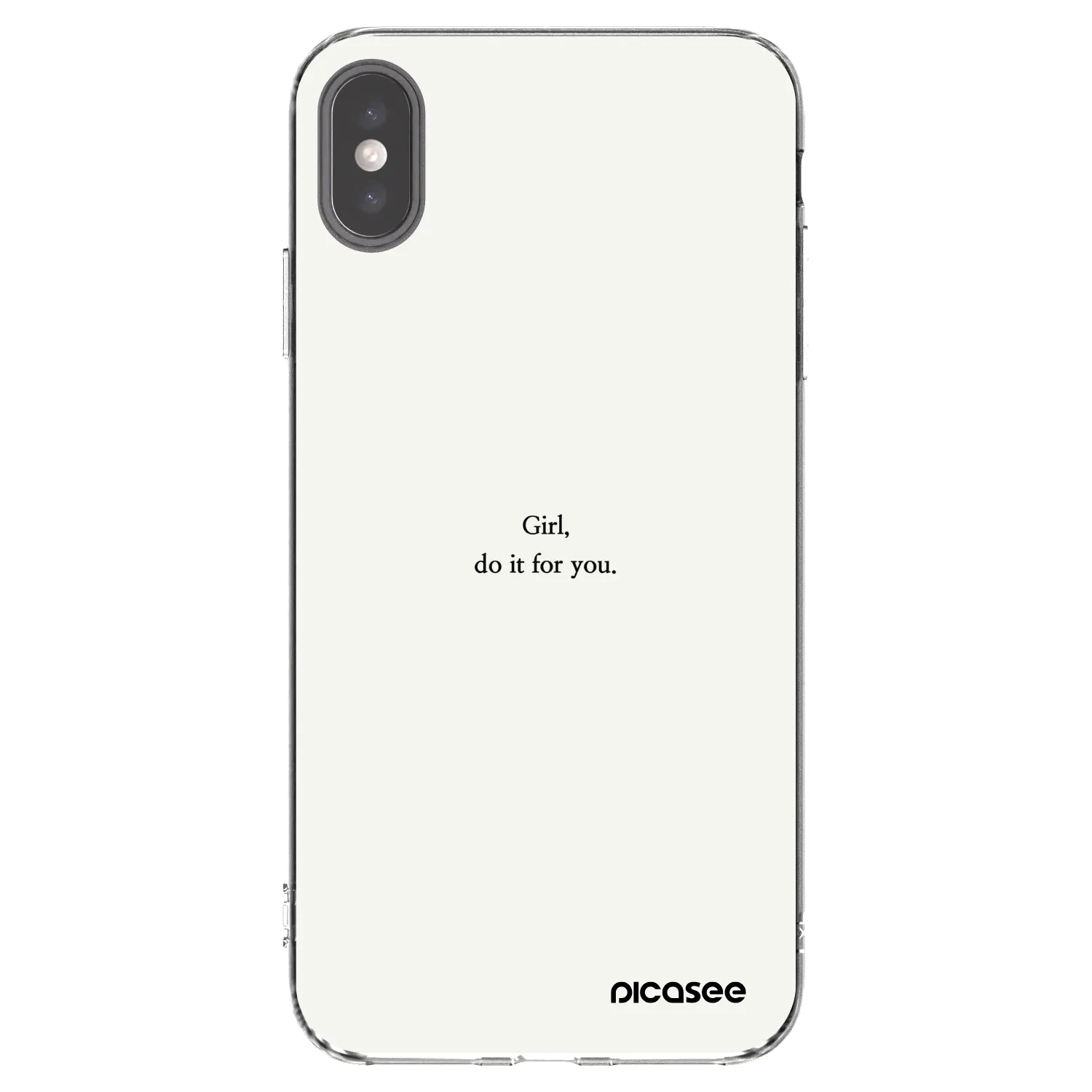 Picasee husă transparentă din silicon pentru Apple iPhone XS Max - Girl, do it for you