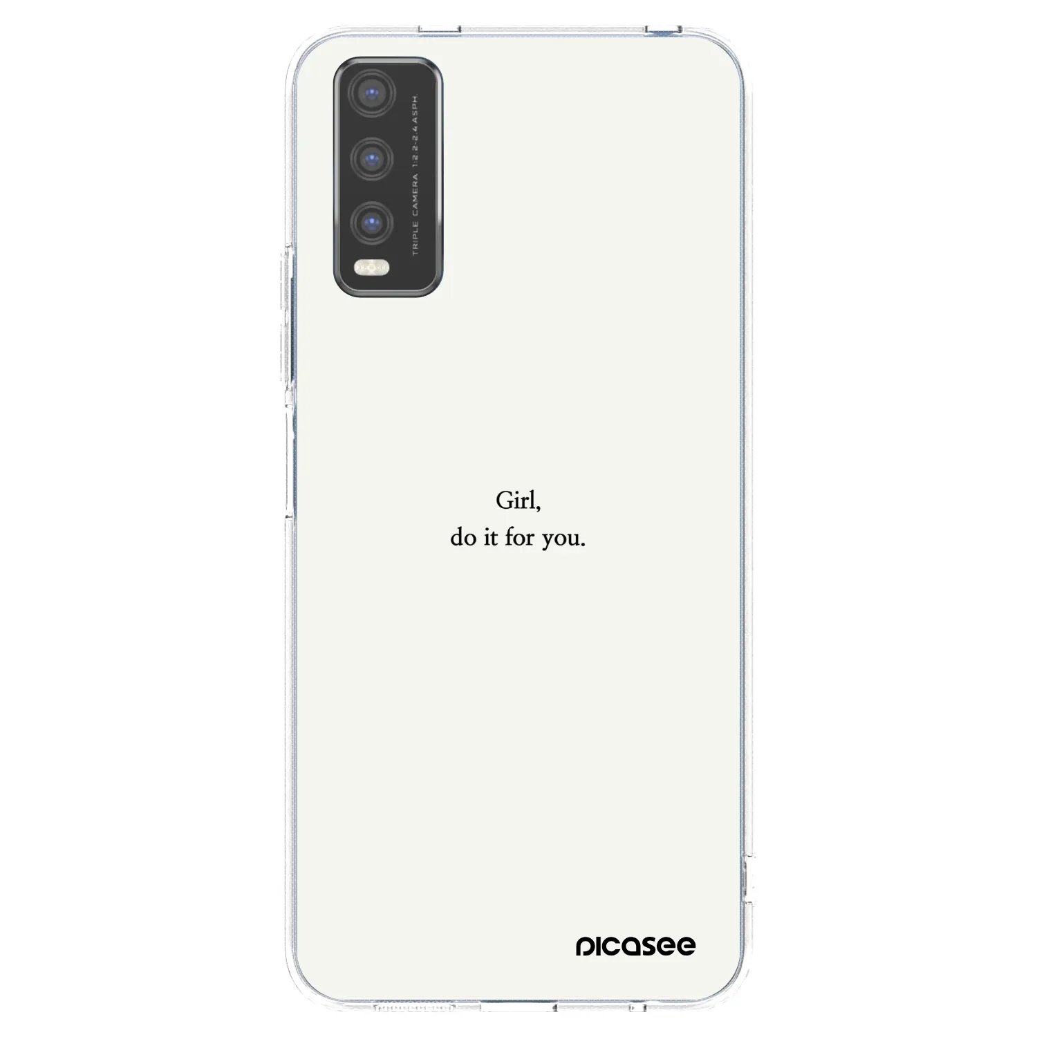 Picasee husă transparentă din silicon pentru Vivo Y20s - Girl, do it for you