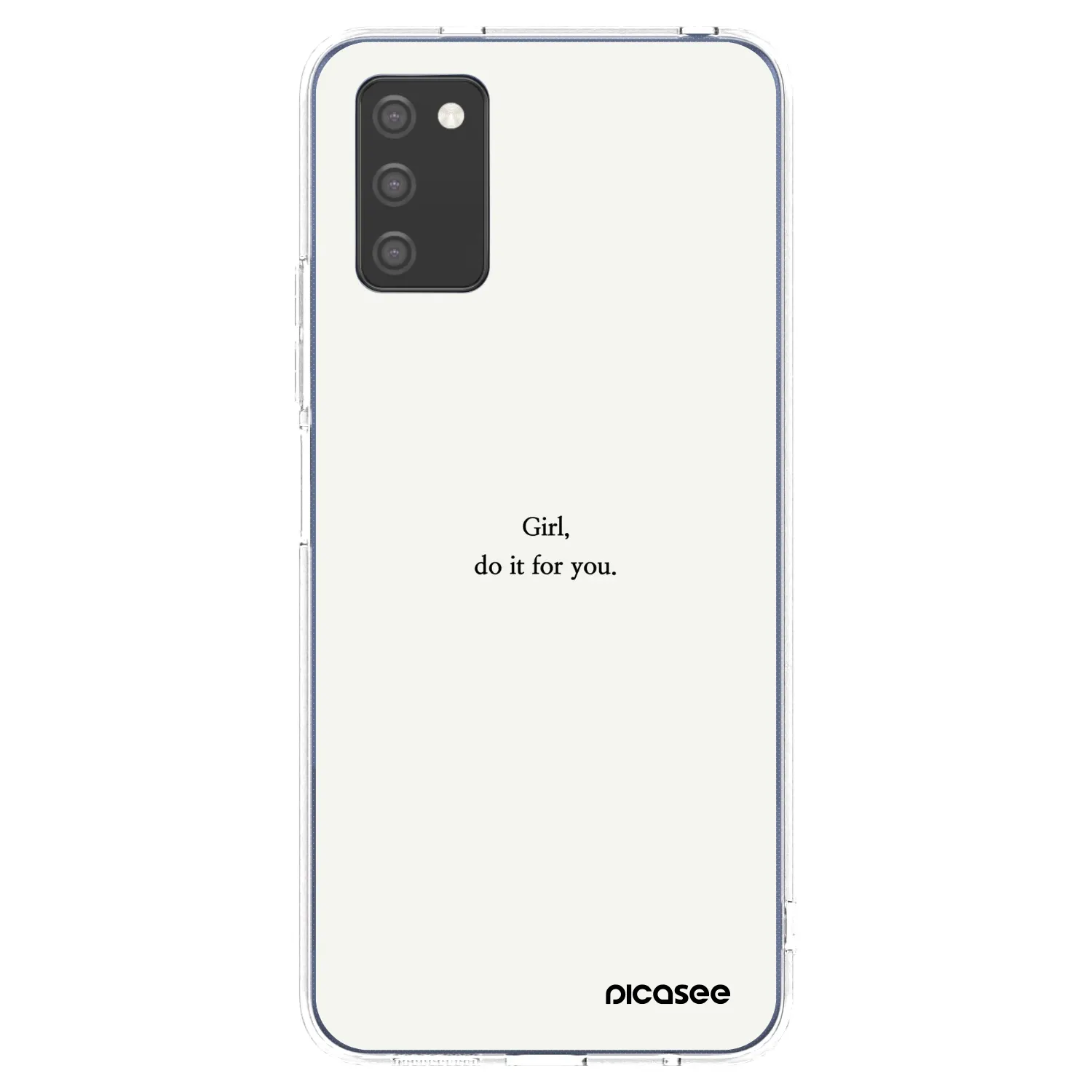Picasee husă transparentă din silicon pentru Samsung Galaxy A03s A037G - Girl, do it for you