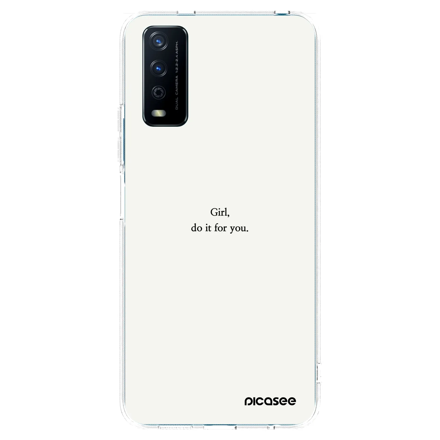 Picasee husă transparentă din silicon pentru Vivo Y11s - Girl, do it for you