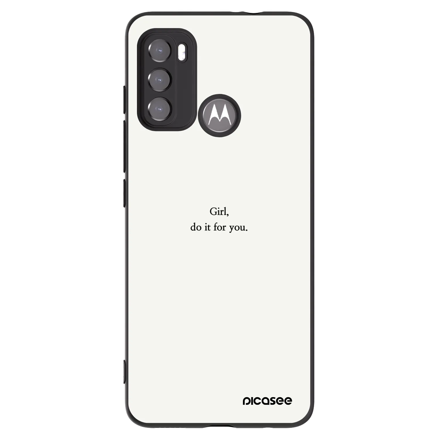 Picasee husă neagră din silicon pentru Motorola Moto G60 - Girl, do it for you
