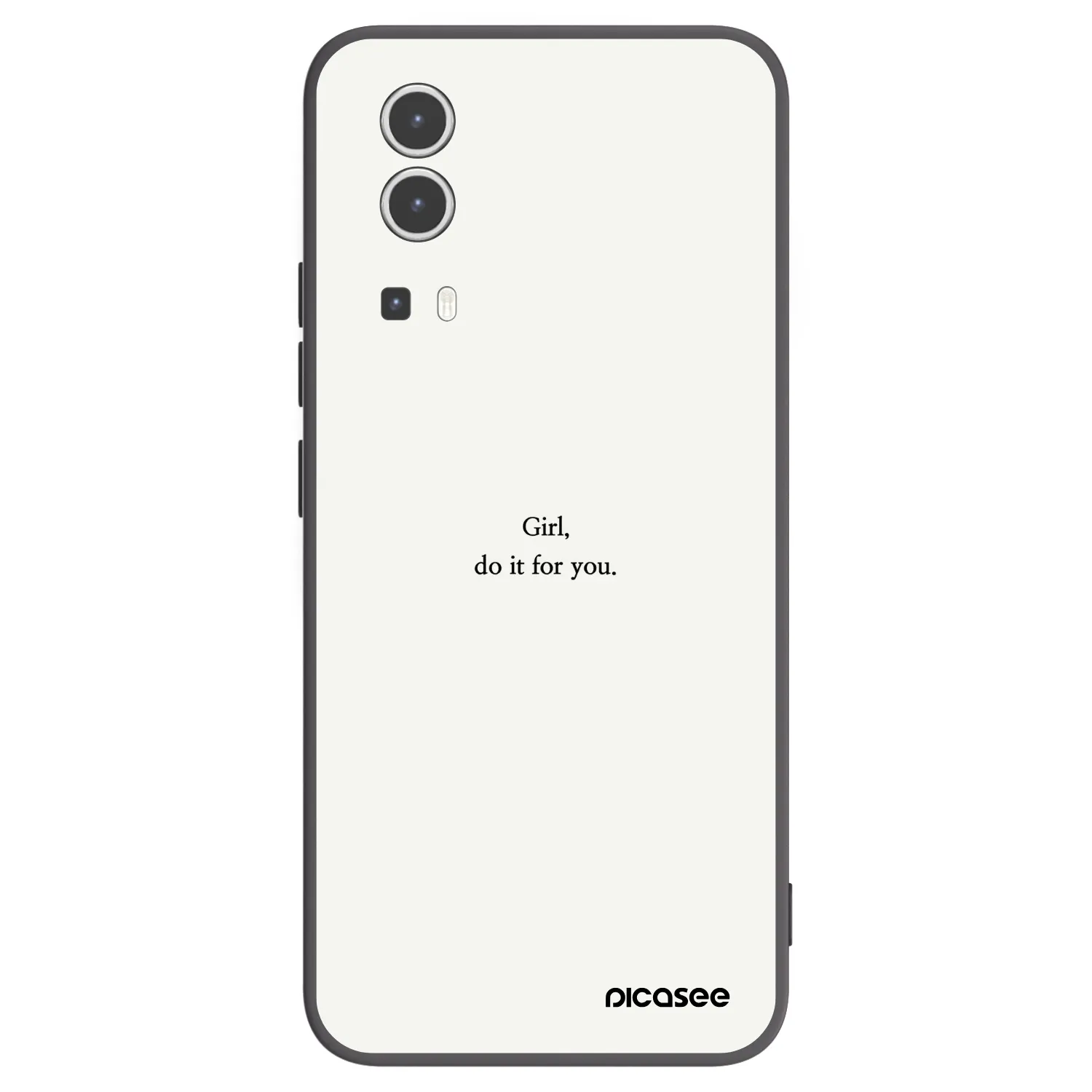 Picasee husă neagră din silicon pentru Vivo Y72 5G - Girl, do it for you