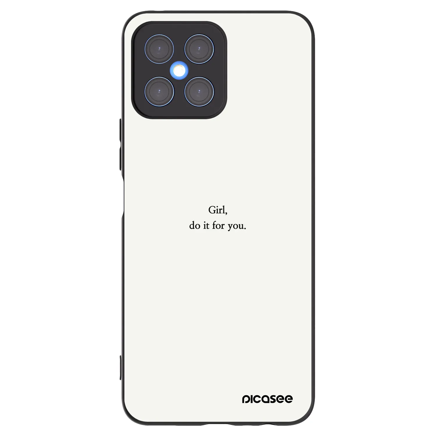 Picasee husă neagră din silicon pentru Honor X8 4G - Girl, do it for you