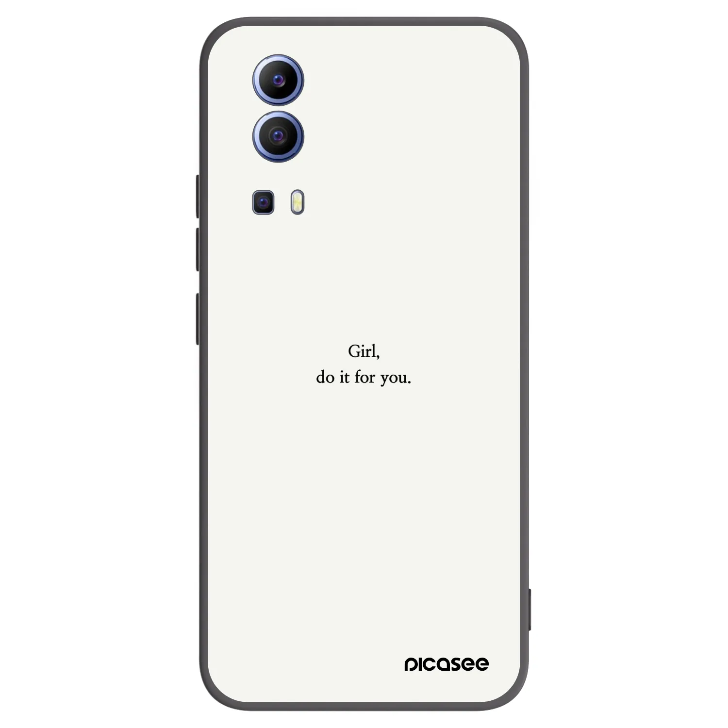 Picasee husă neagră din silicon pentru Vivo Y52 5G - Girl, do it for you