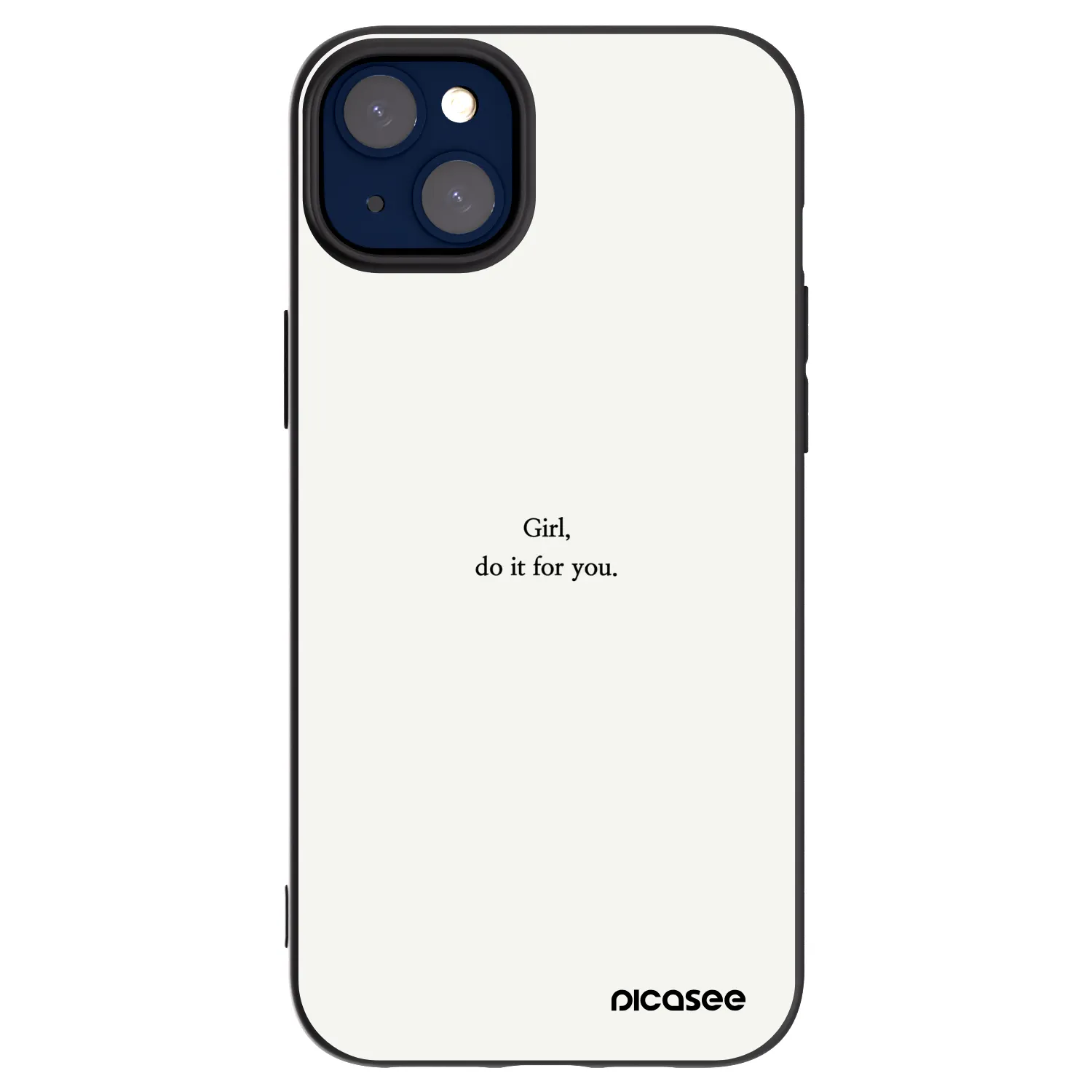 Picasee husă neagră din silicon pentru Apple iPhone 14 Plus - Girl, do it for you
