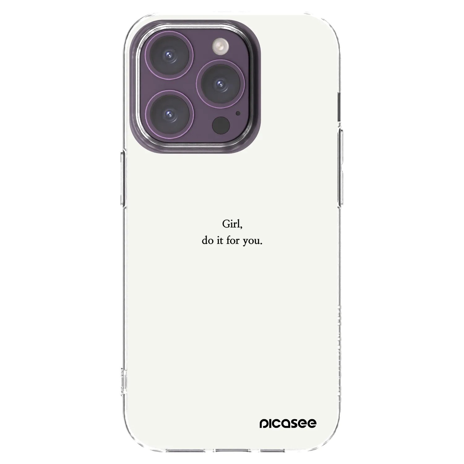Picasee husă transparentă din silicon pentru Apple iPhone 14 Pro - Girl, do it for you