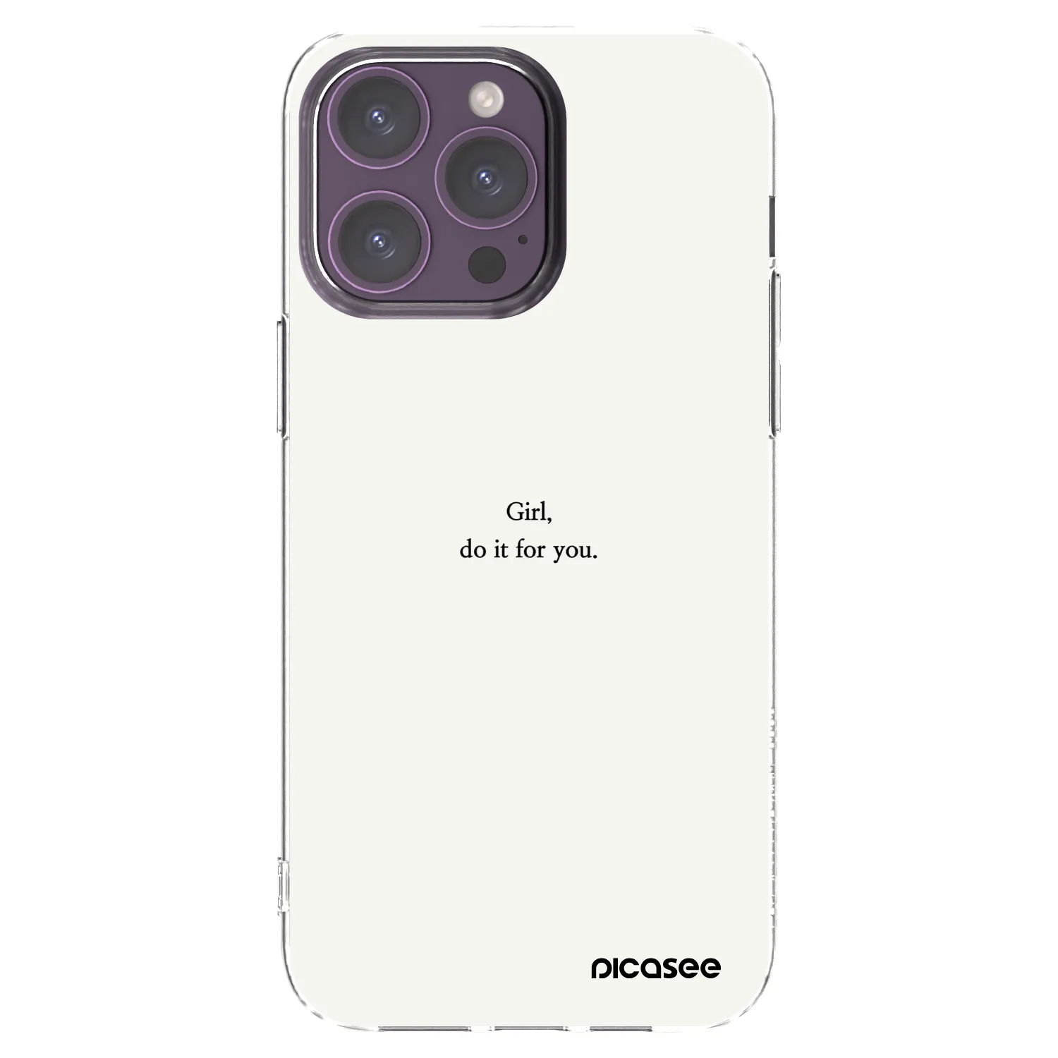 Picasee husă transparentă din silicon pentru Apple iPhone 14 Pro Max - Girl, do it for you