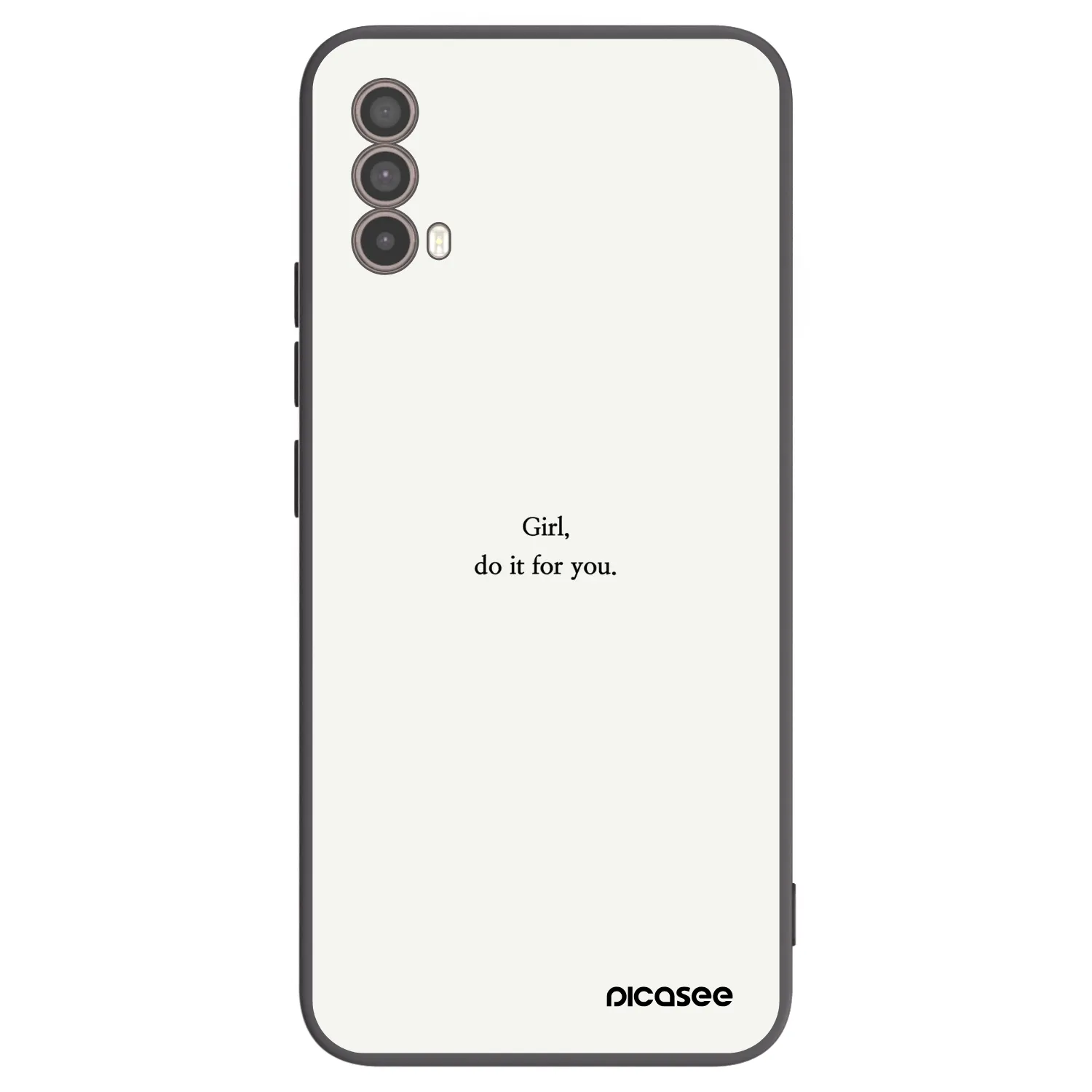 Picasee husă neagră din silicon pentru Motorola Moto E40 - Girl, do it for you