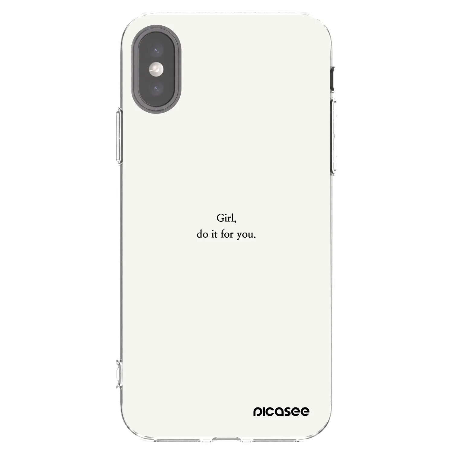 Picasee husă transparentă din silicon pentru Apple iPhone X/XS - Girl, do it for you