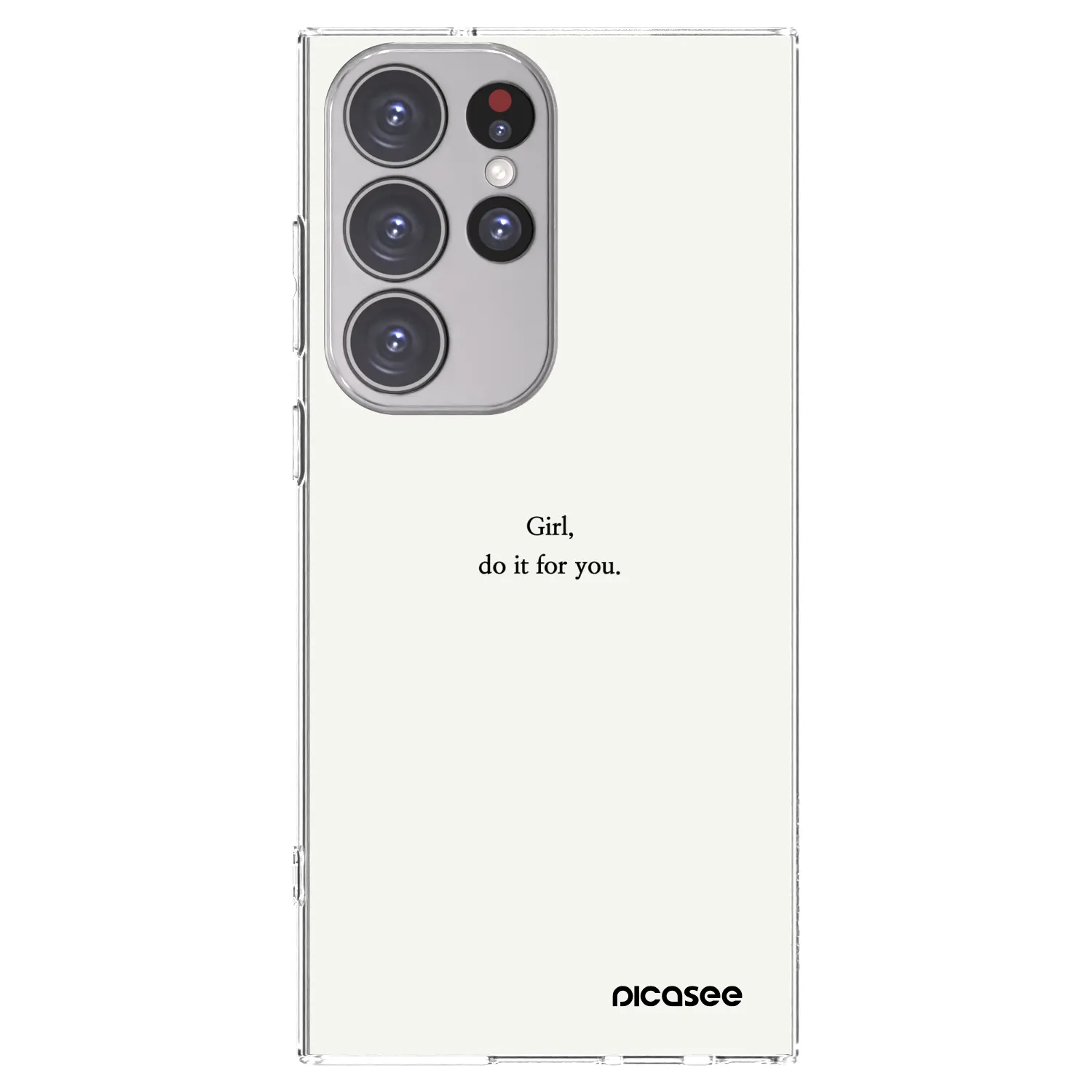 Picasee husă transparentă din silicon pentru Samsung Galaxy S23 Ultra 5G - Girl, do it for you