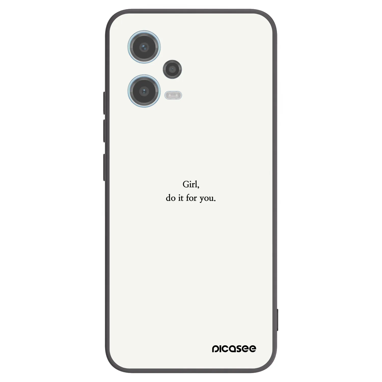 Picasee husă neagră din silicon pentru Xiaomi Redmi Note 12 5G - Girl, do it for you
