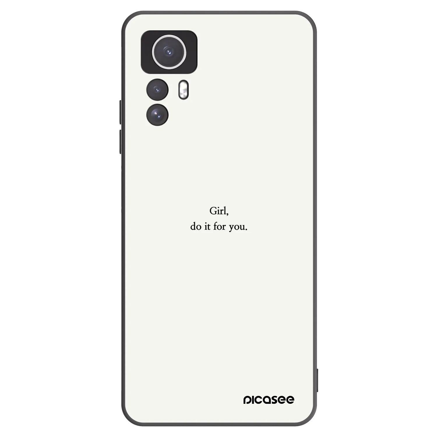 Picasee husă neagră din silicon pentru Xiaomi Redmi Note 12S - Girl, do it for you
