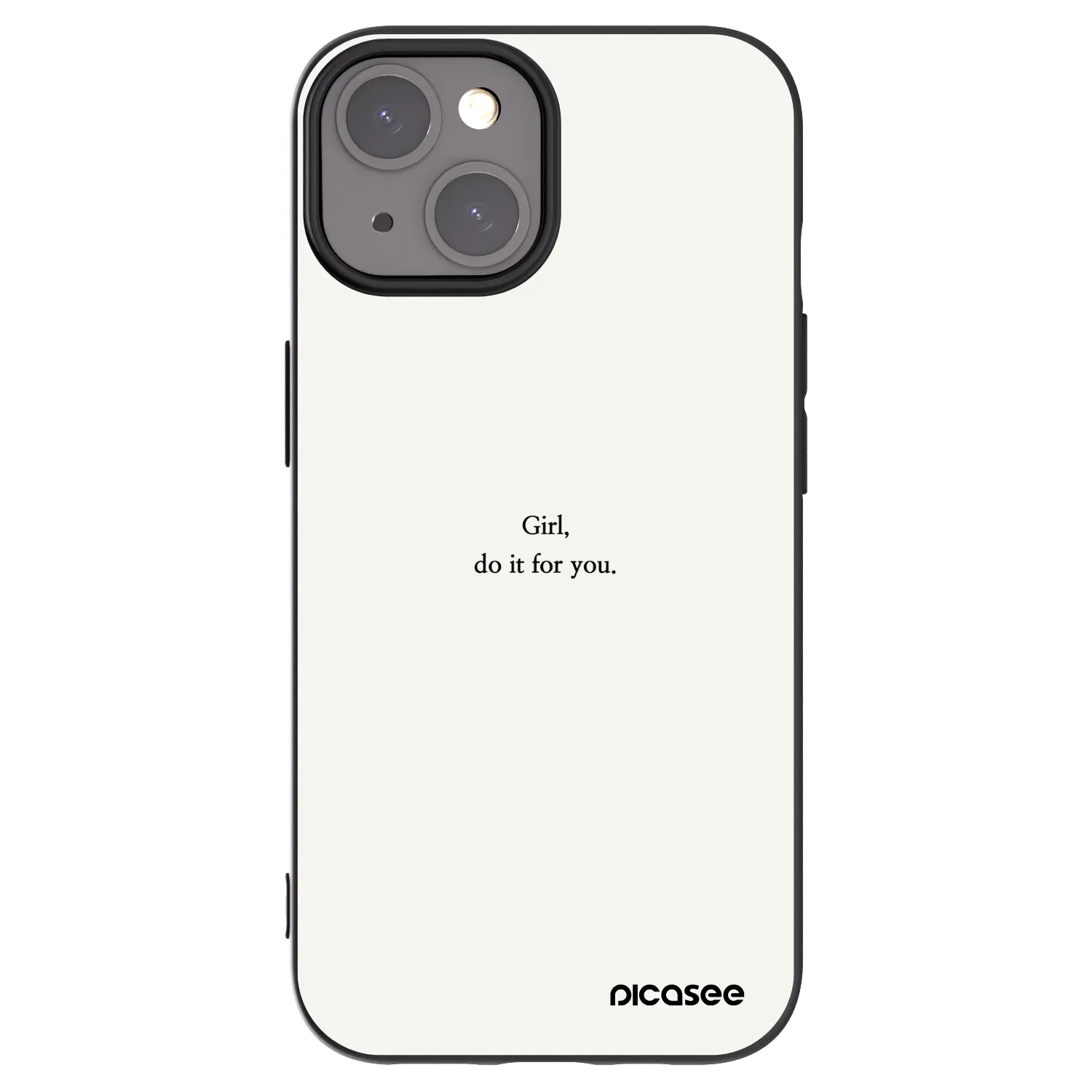 Picasee husă neagră din silicon pentru Apple iPhone 15 - Girl, do it for you