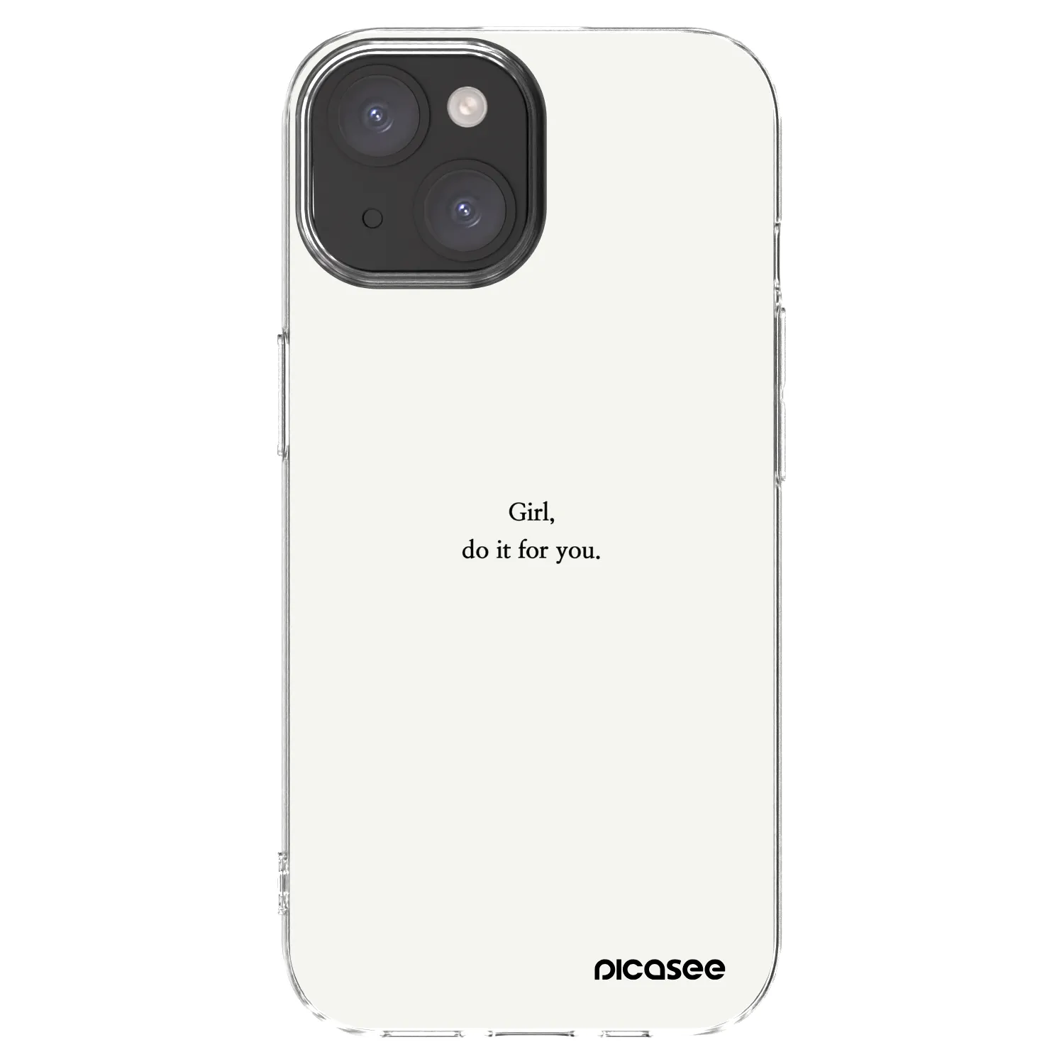 Picasee husă transparentă din silicon pentru Apple iPhone 15 - Girl, do it for you