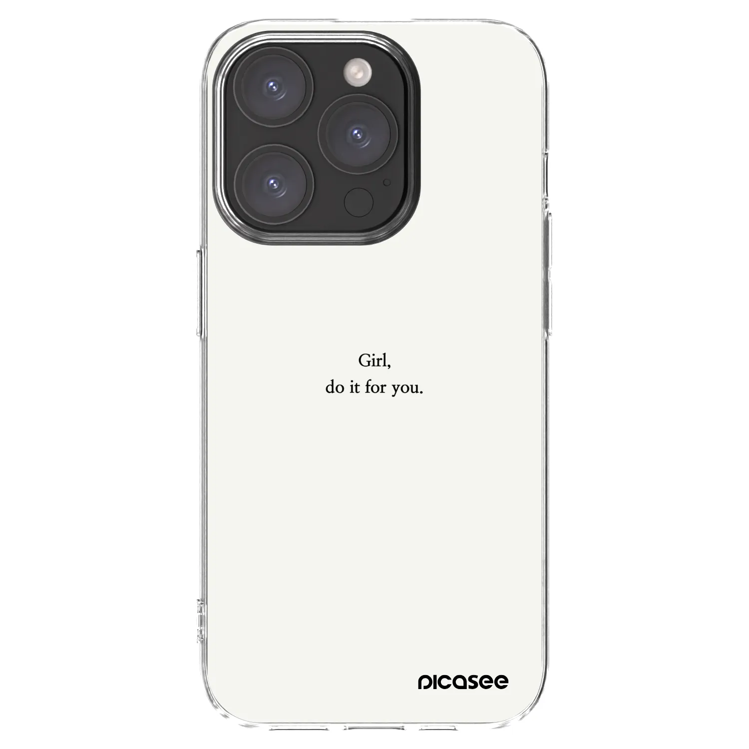 Picasee husă transparentă din silicon pentru Apple iPhone 15 Pro - Girl, do it for you