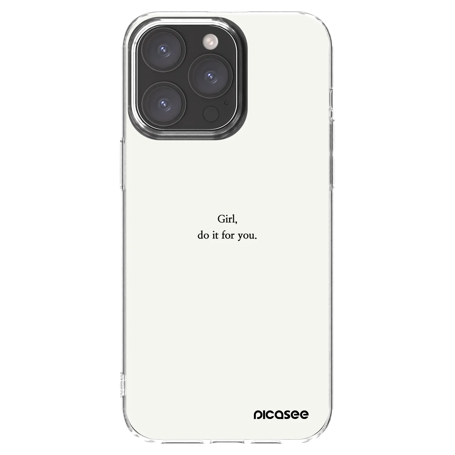 Picasee husă transparentă din silicon pentru Apple iPhone 15 Pro Max - Girl, do it for you