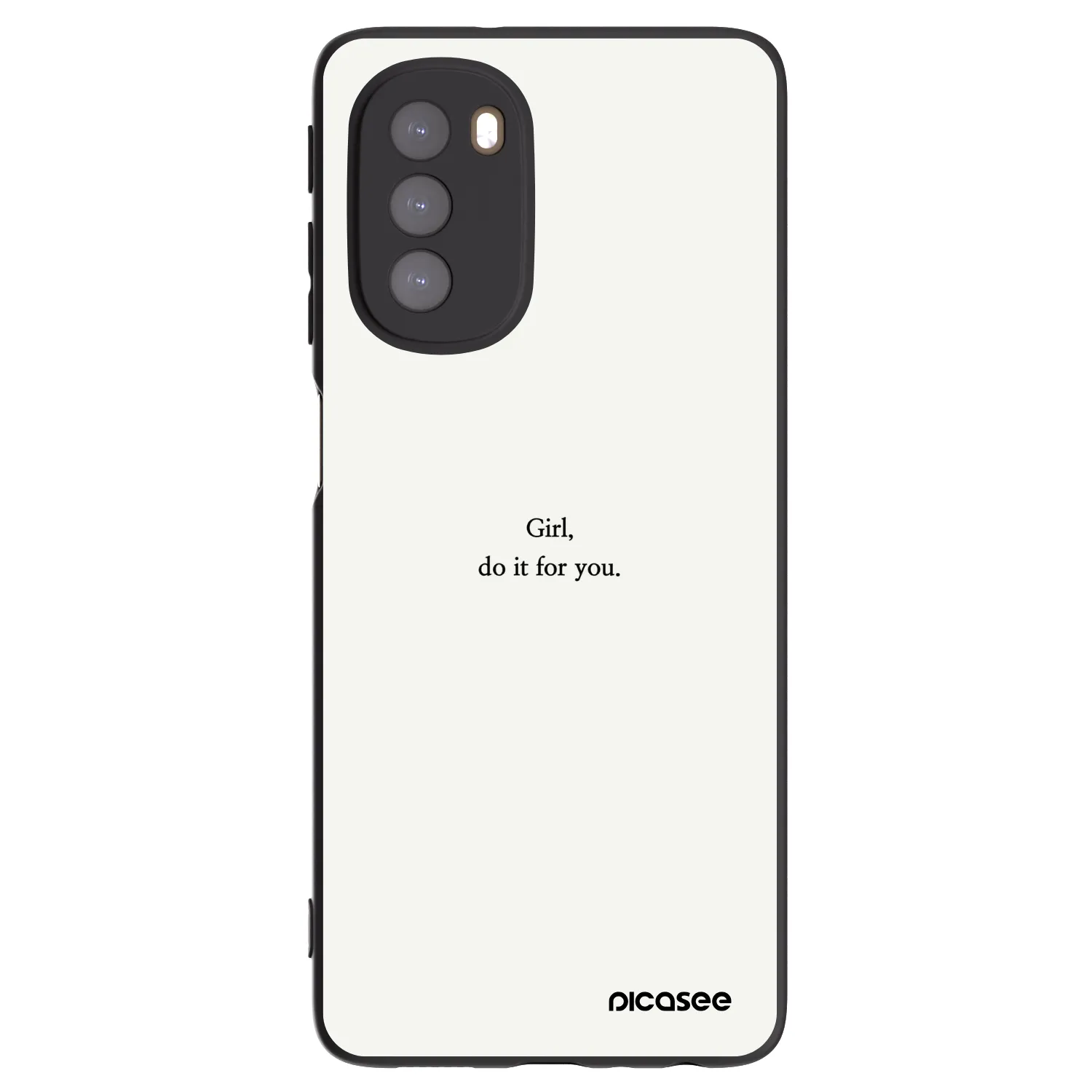 Picasee husă neagră din silicon pentru Motorola Moto G51 - Girl, do it for you