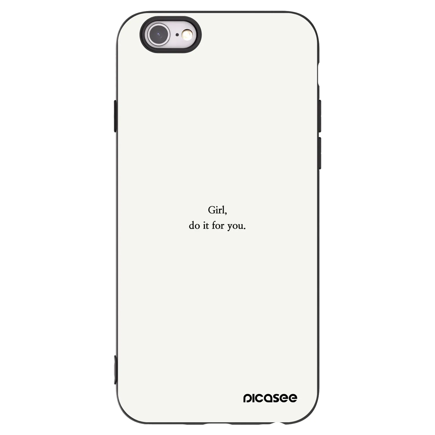Picasee husă neagră din silicon pentru Apple iPhone 6/6S - Girl, do it for you