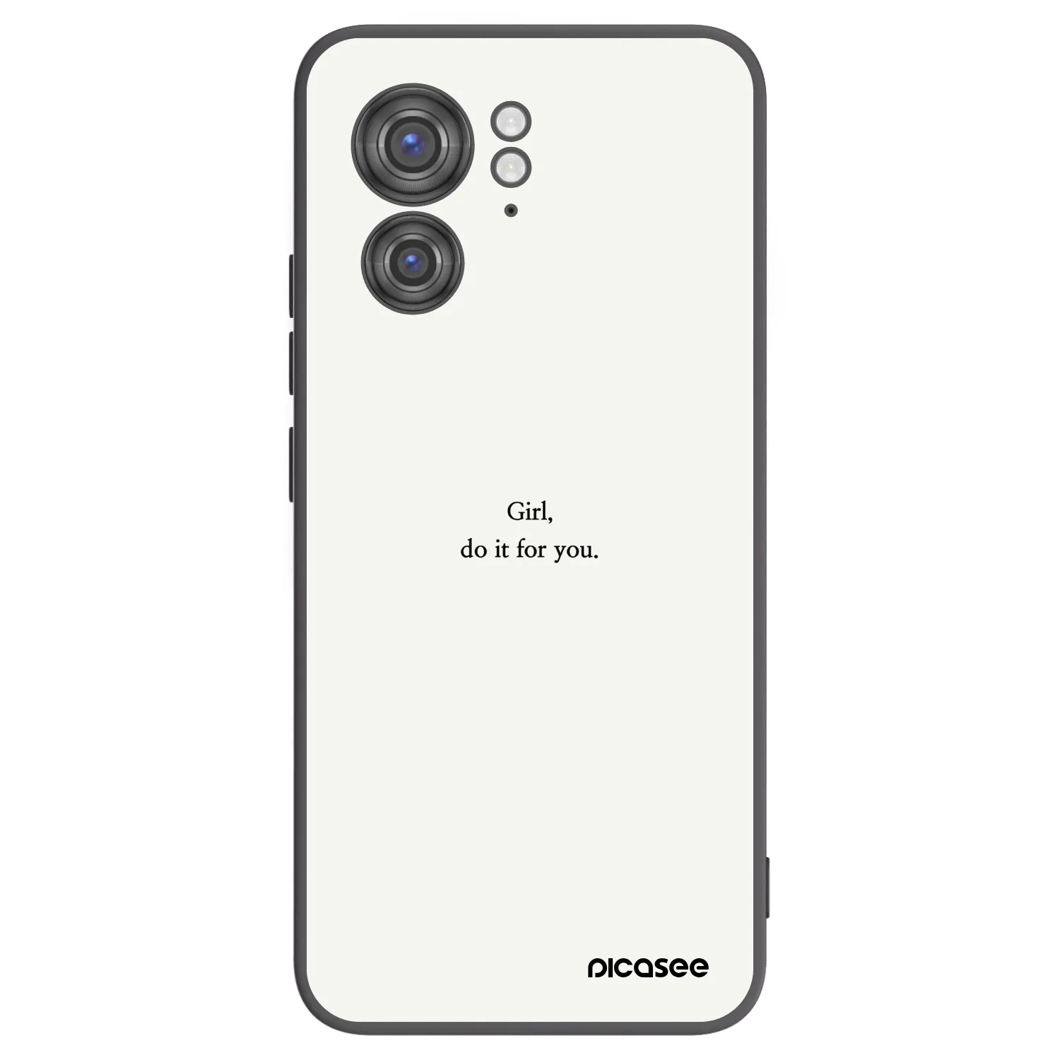 Picasee husă neagră din silicon pentru Motorola Edge 40 - Girl, do it for you