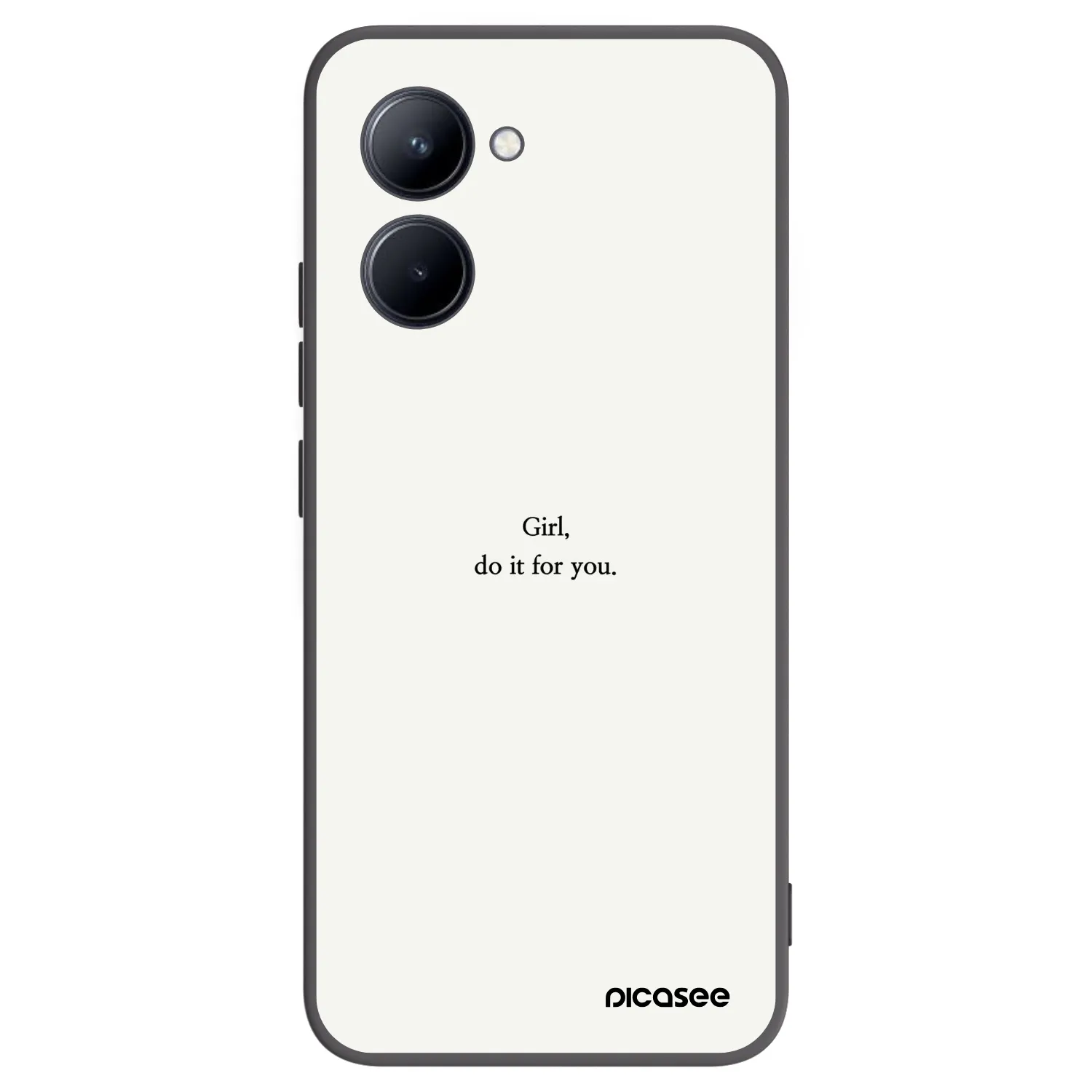 Picasee husă neagră din silicon pentru Realme C33 (2023) - Girl, do it for you