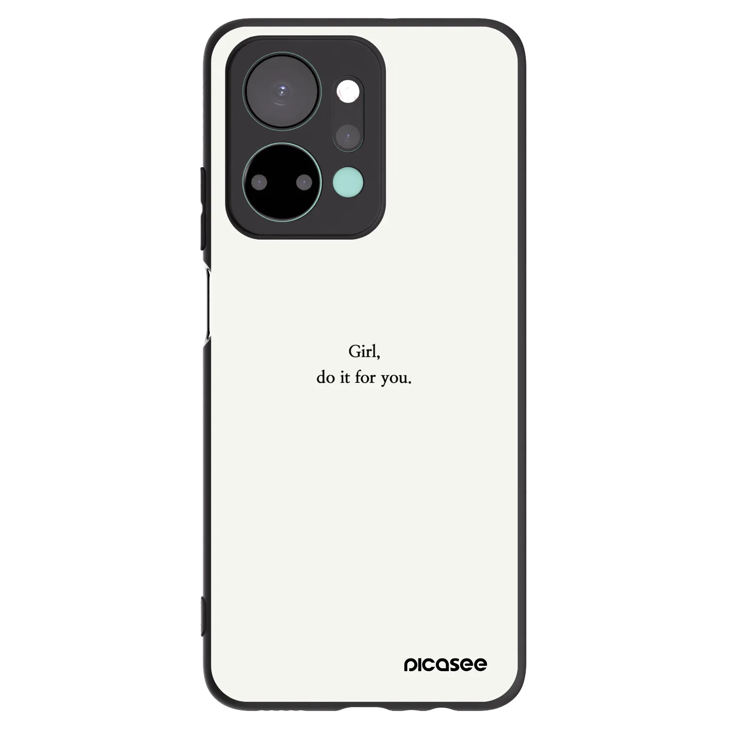 Picasee husă neagră din silicon pentru Honor X7a - Girl, do it for you