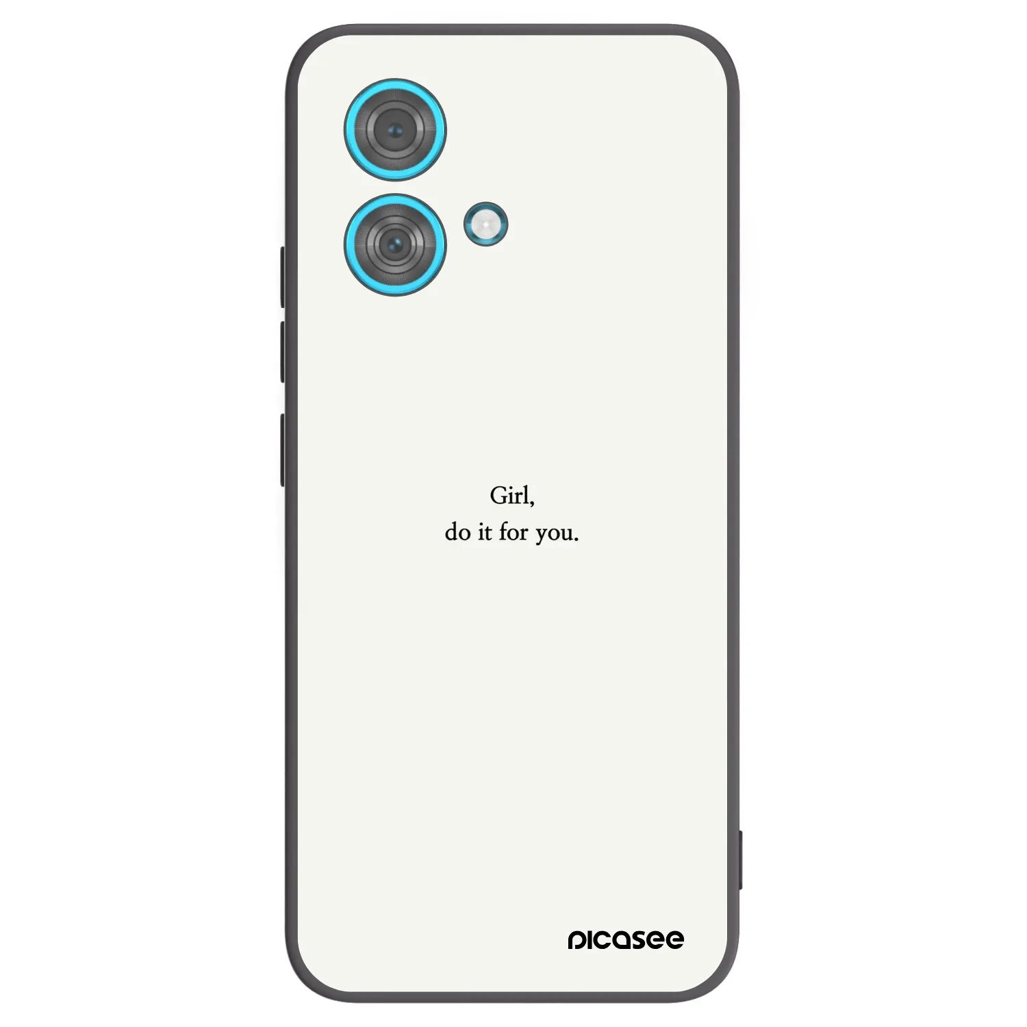 Picasee husă neagră din silicon pentru Motorola Edge 40 Neo - Girl, do it for you