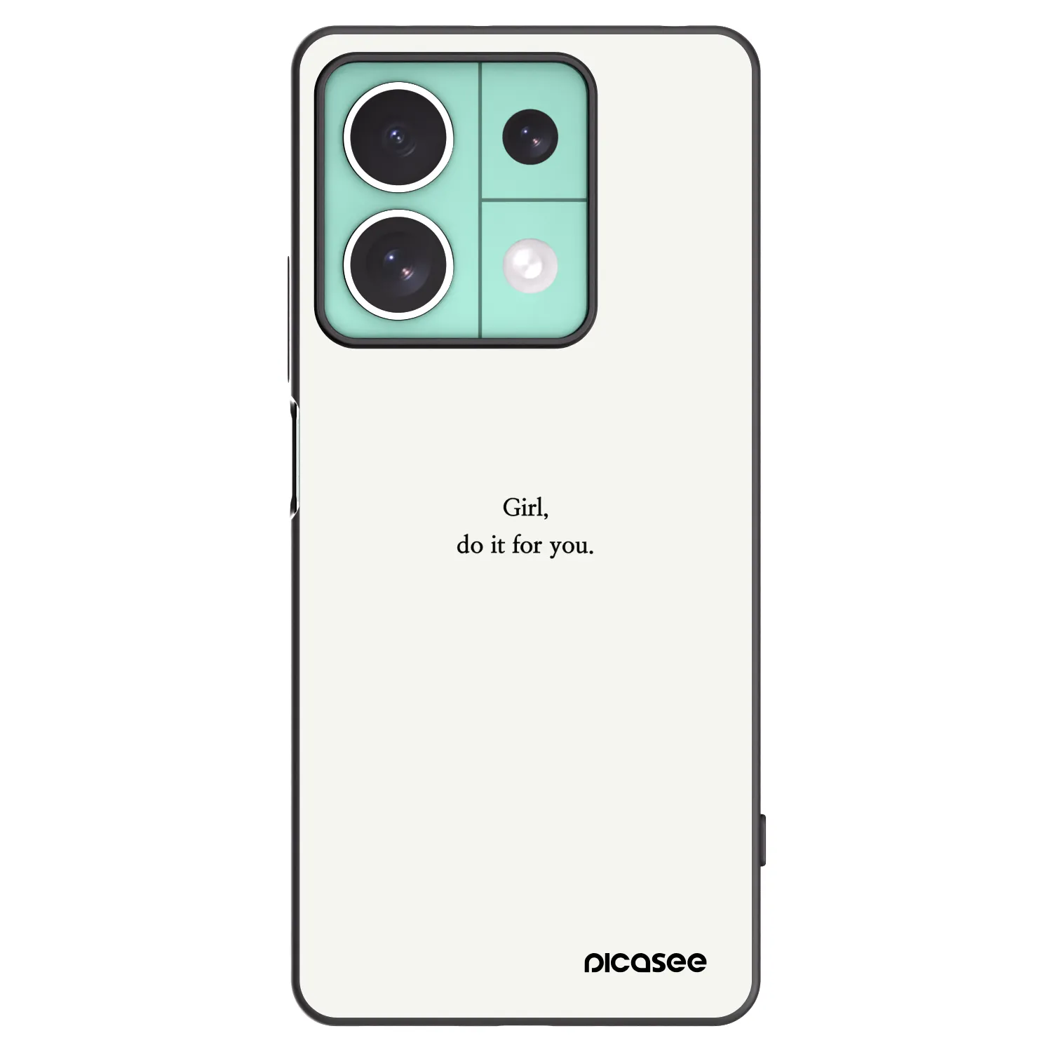 Picasee husă neagră din silicon pentru Xiaomi Redmi Note 13 5G - Girl, do it for you