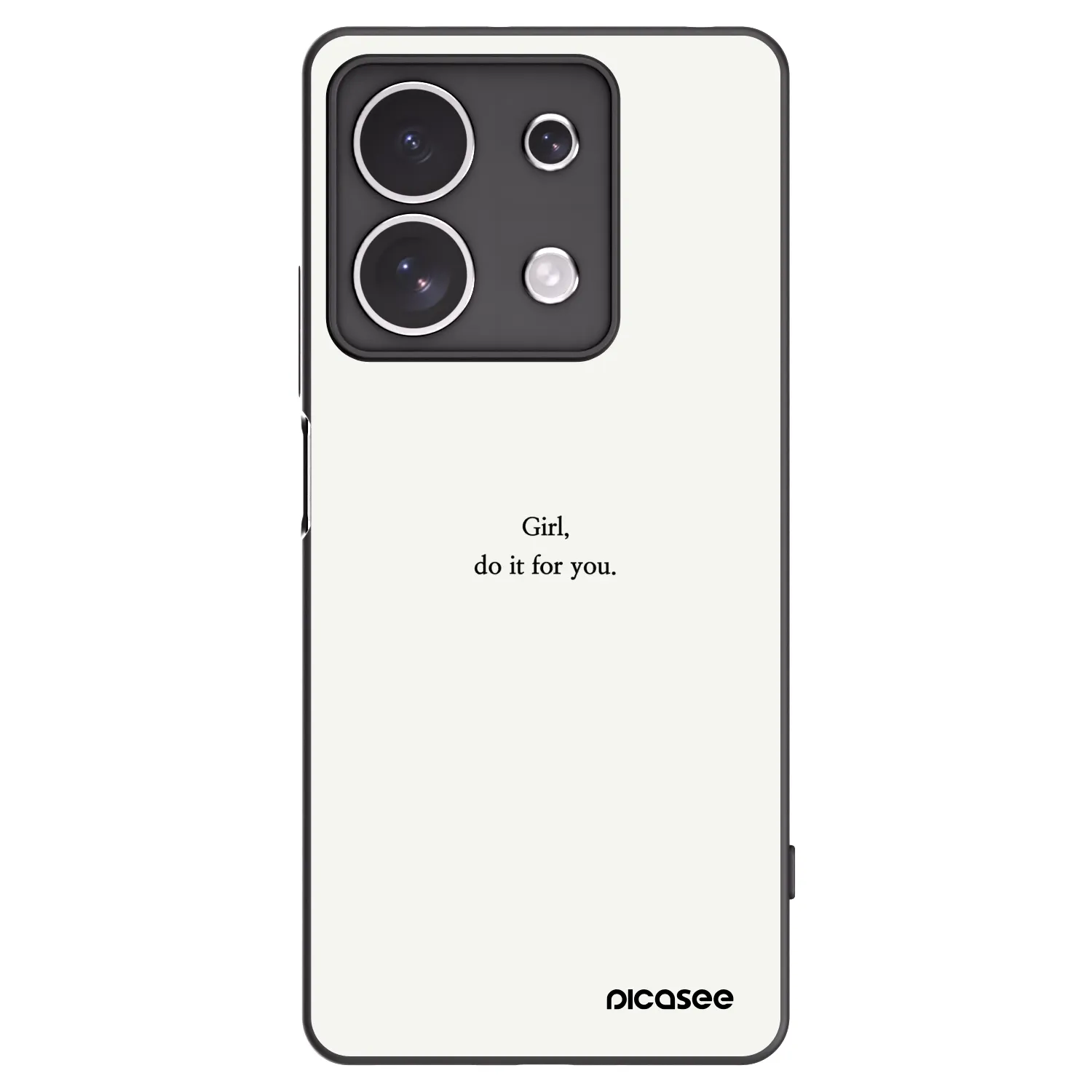 Picasee husă neagră din silicon pentru Xiaomi Redmi Note 13 4G - Girl, do it for you