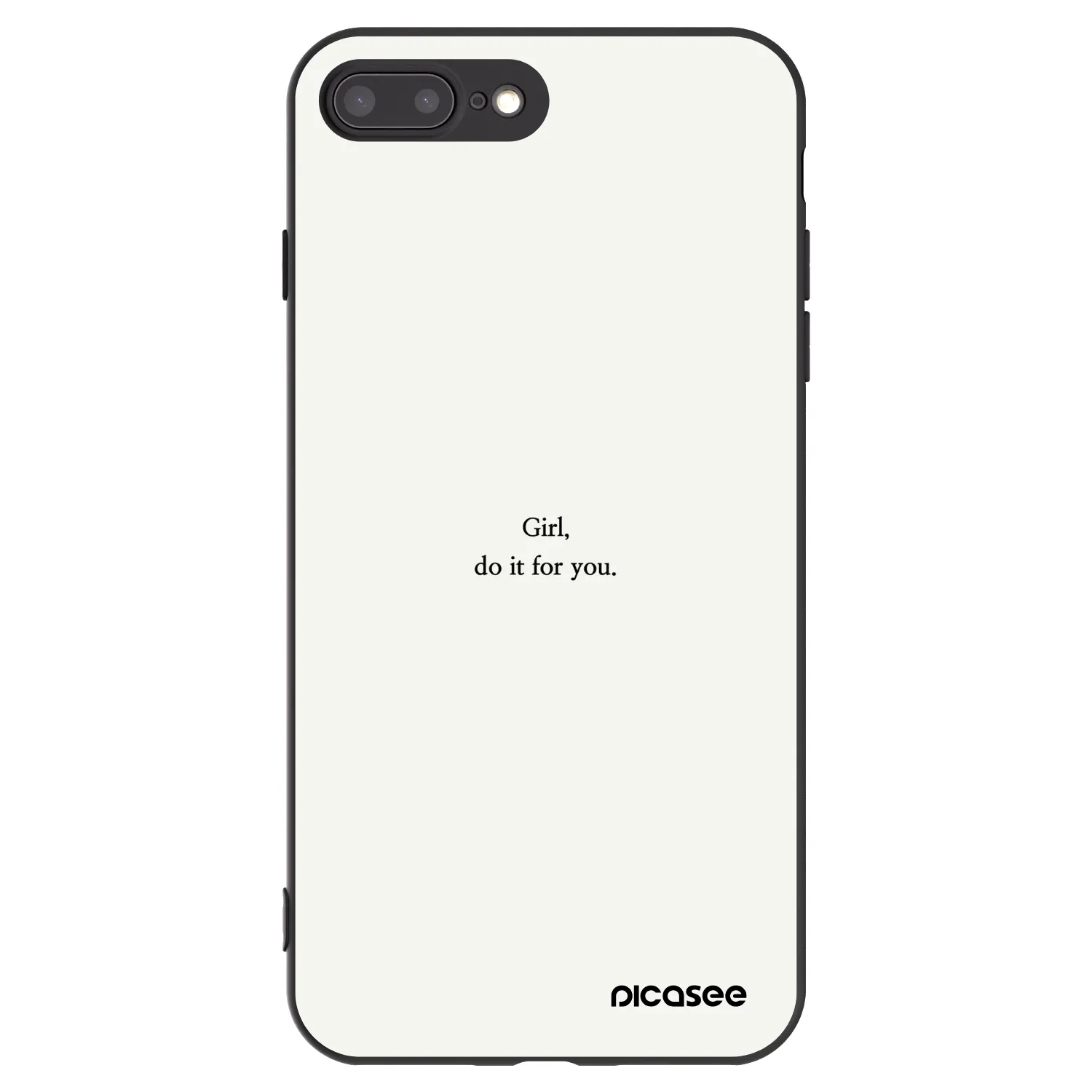 Picasee husă neagră din silicon pentru Apple iPhone 7 Plus - Girl, do it for you