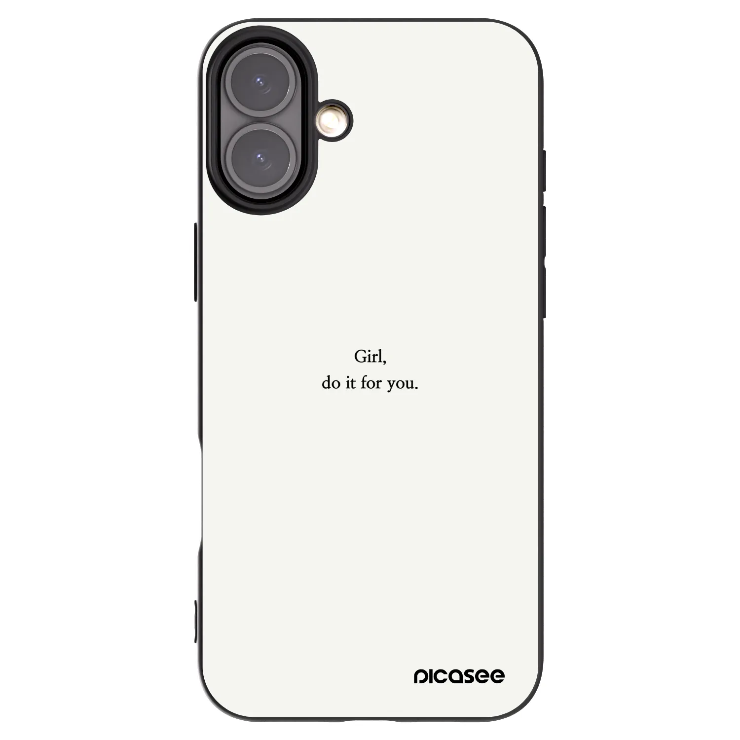 Picasee husă neagră din silicon pentru Apple iPhone 16 Plus - Girl, do it for you