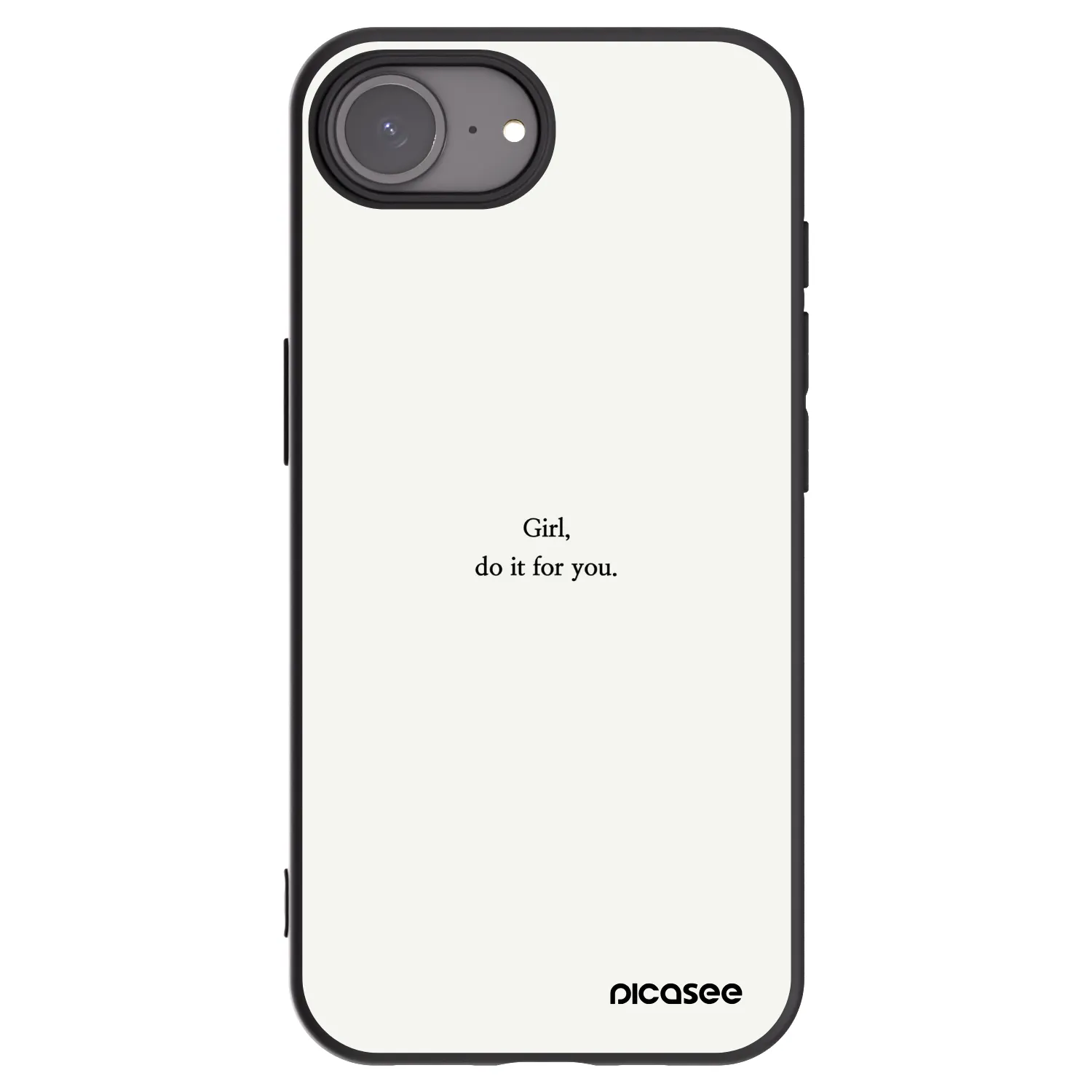 Picasee husă neagră din silicon pentru Apple iPhone 16e - Girl, do it for you