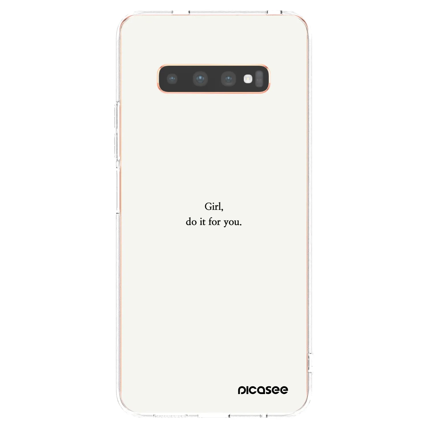 Picasee husă transparentă din silicon pentru Samsung Galaxy S10 Plus G975 - Girl, do it for you