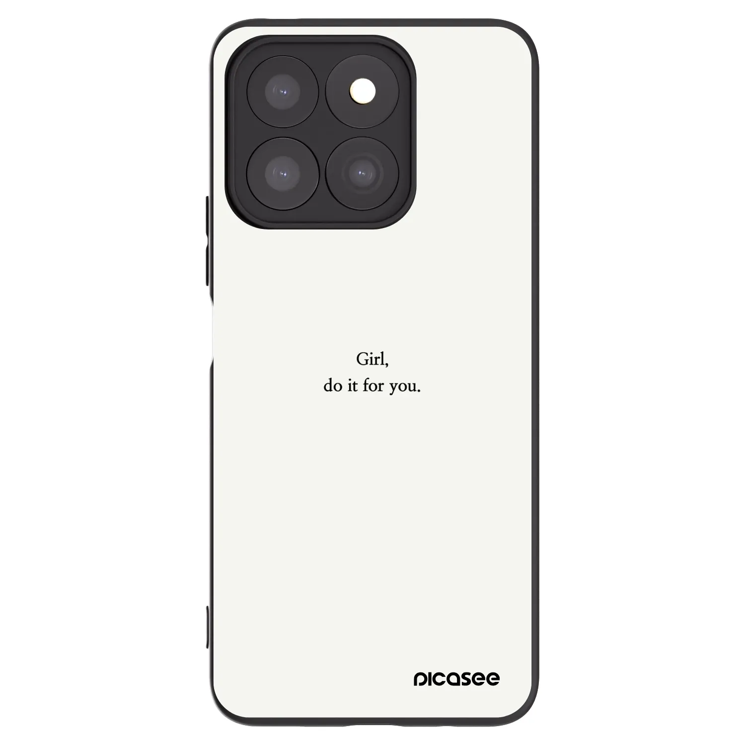 Picasee husă neagră din silicon pentru Honor X8c - Girl, do it for you