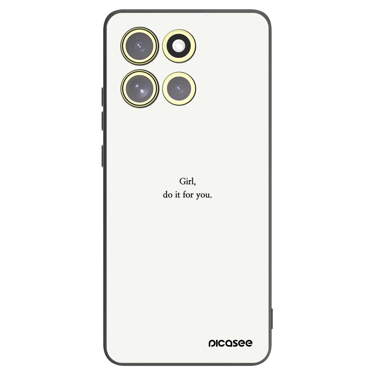 Picasee husă neagră din silicon pentru Motorola Moto G86 Power 5G - Girl, do it for you