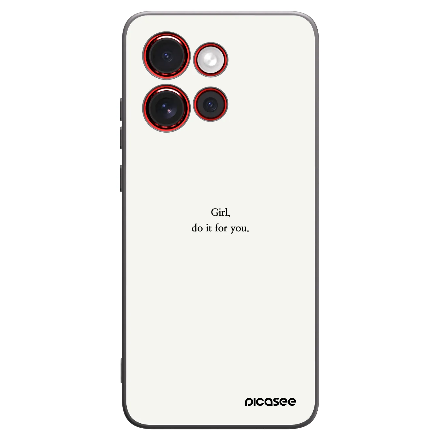 Picasee husă neagră din silicon pentru Motorola Edge 60 Neo 5G - Girl, do it for you