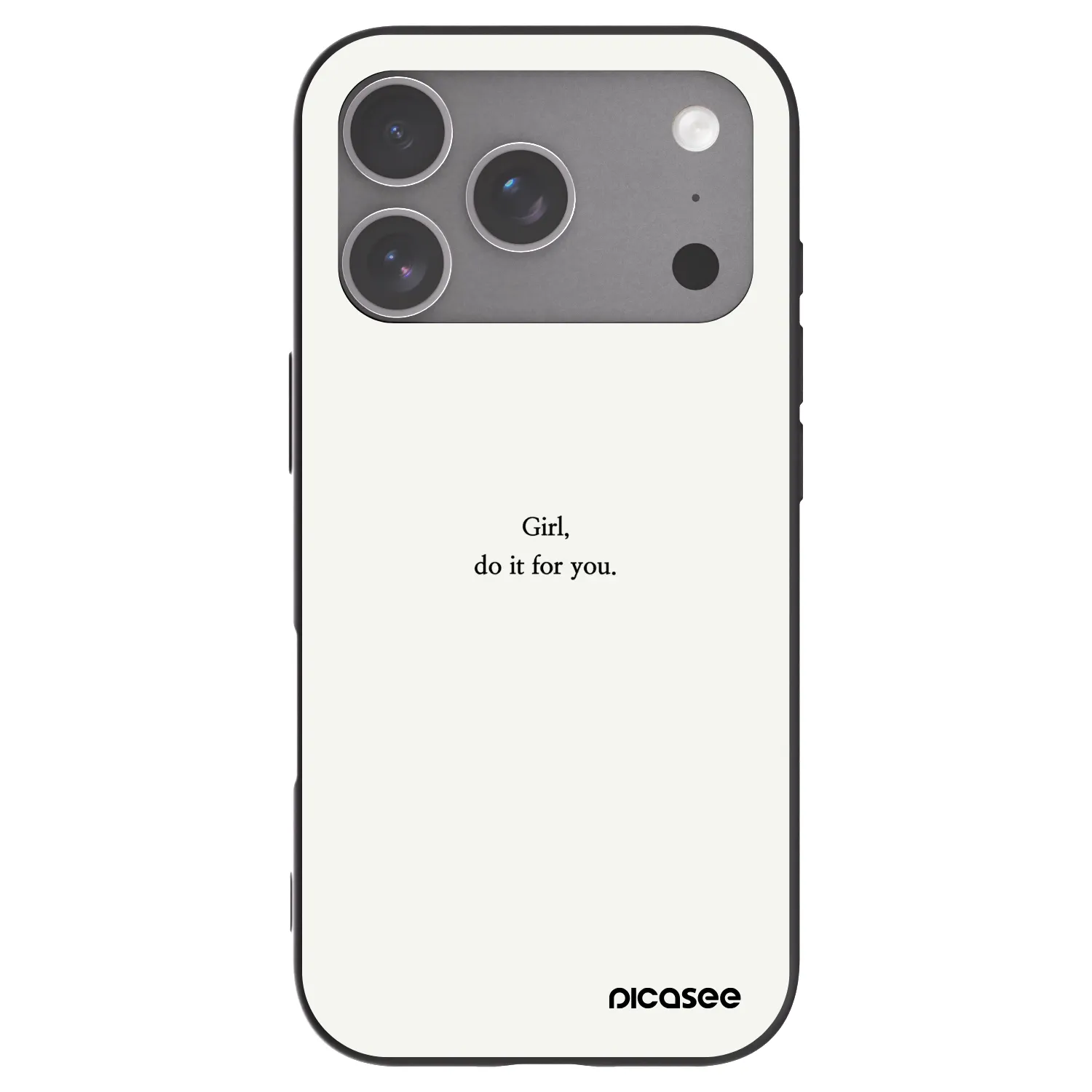 Picasee husă neagră din silicon pentru Apple iPhone 18 Pro - Girl, do it for you