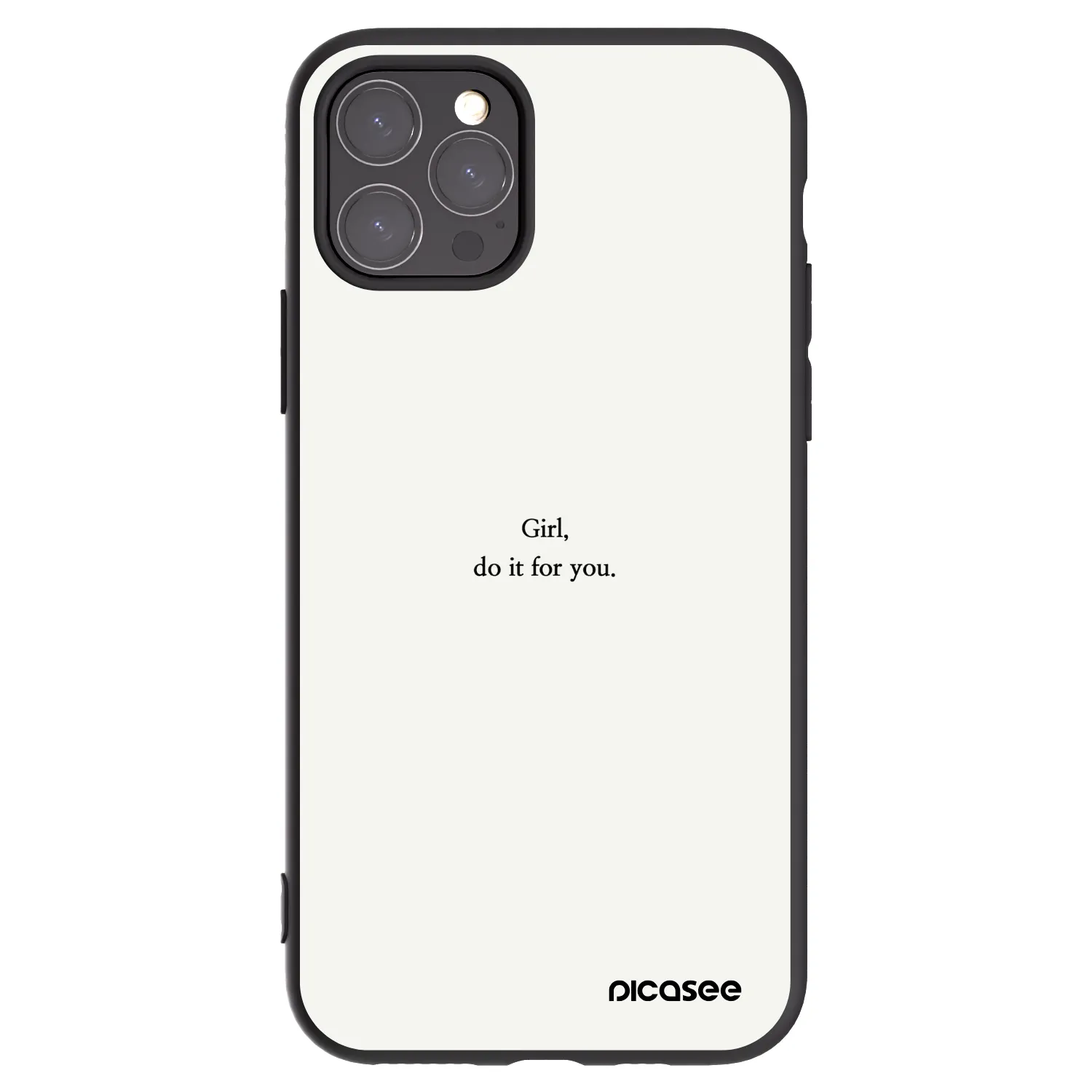 Picasee husă neagră din silicon pentru Apple iPhone 11 Pro - Girl, do it for you