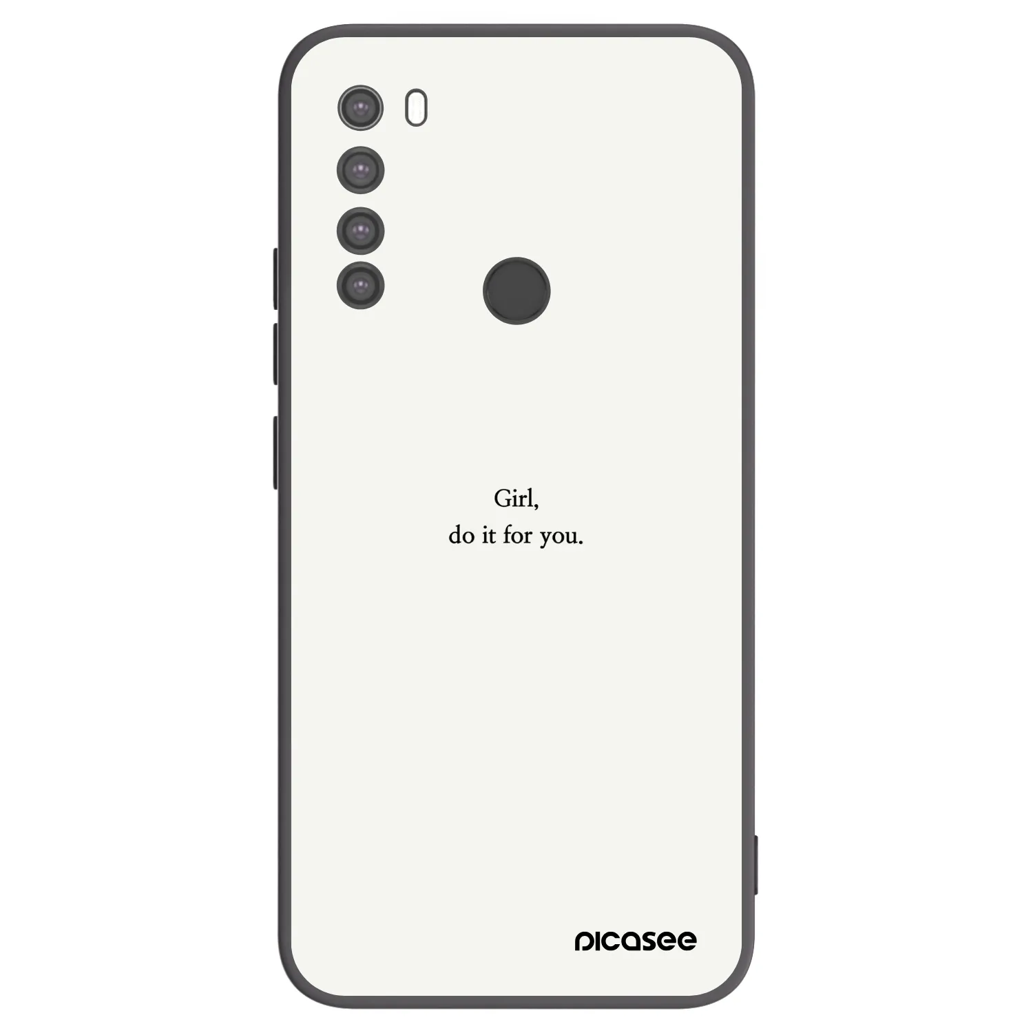 Picasee husă neagră din silicon pentru Xiaomi Redmi Note 8 - Girl, do it for you