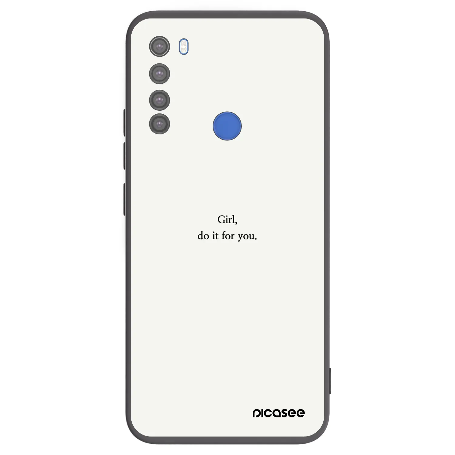 Picasee husă neagră din silicon pentru Xiaomi Redmi Note 8T - Girl, do it for you