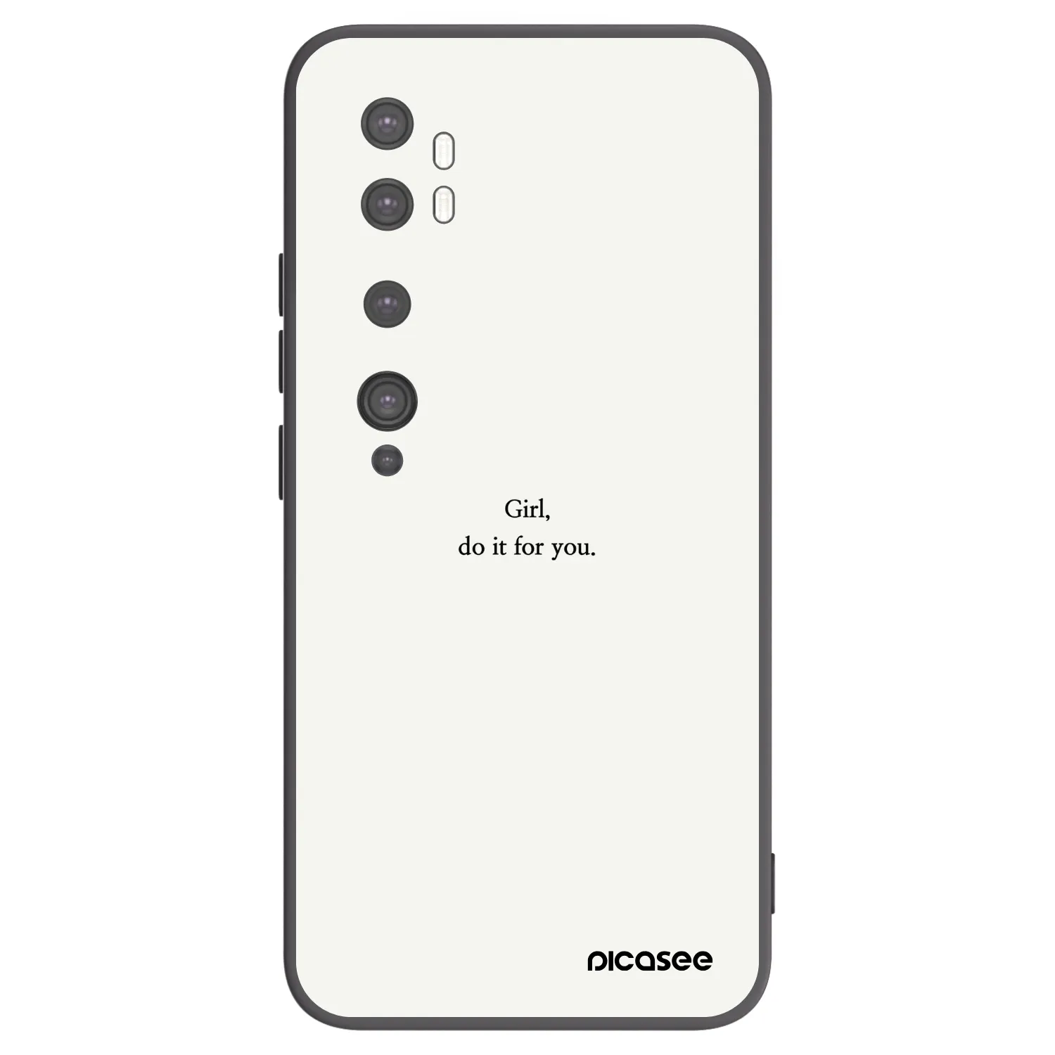 Picasee husă neagră din silicon pentru Xiaomi Mi Note 10 (Pro) - Girl, do it for you