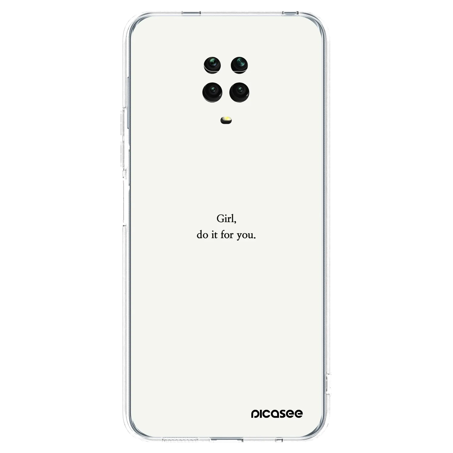 Picasee husă transparentă din silicon pentru Xiaomi Redmi Note 9 Pro - Girl, do it for you
