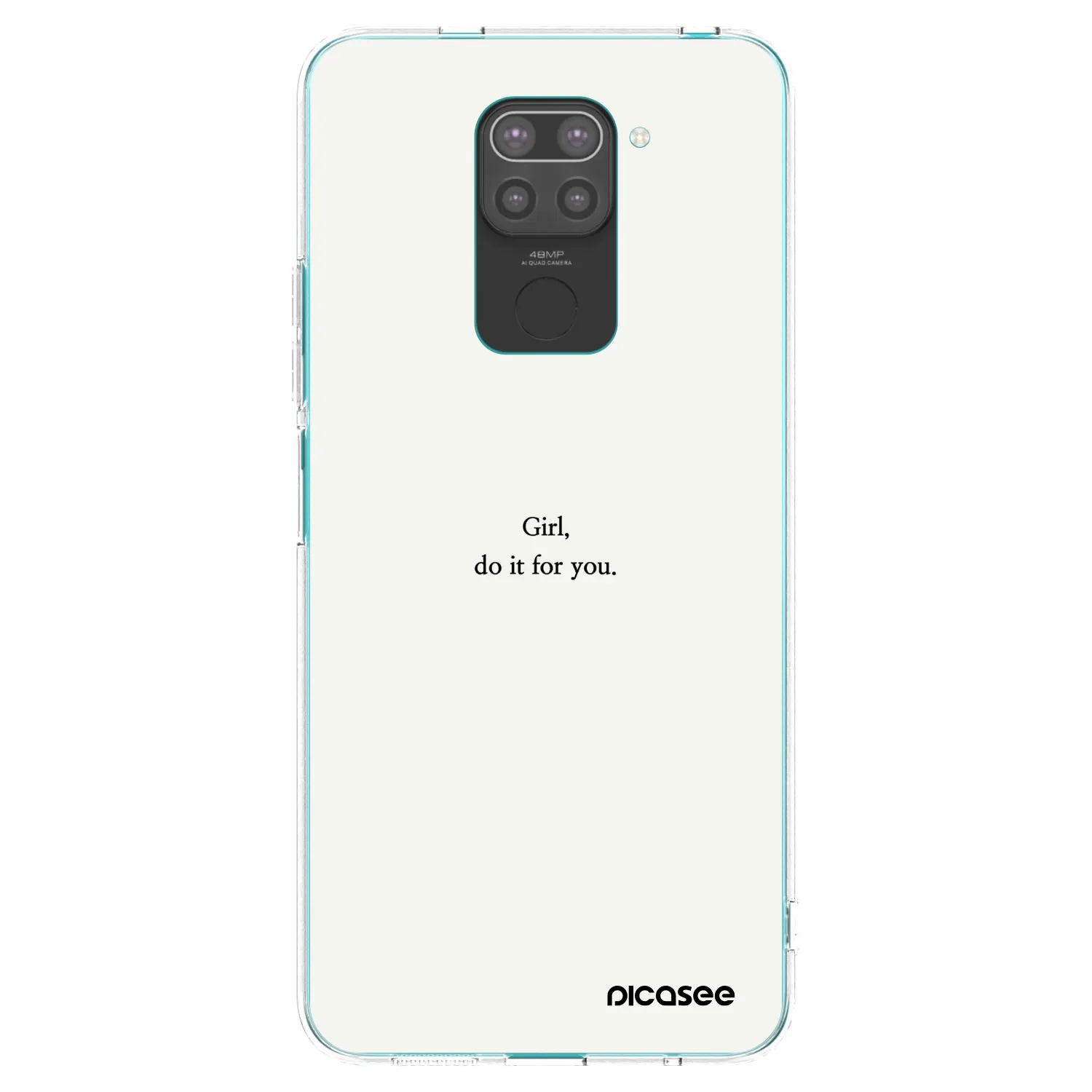 Picasee husă neagră din silicon pentru Xiaomi Redmi Note 9 - Girl, do it for you