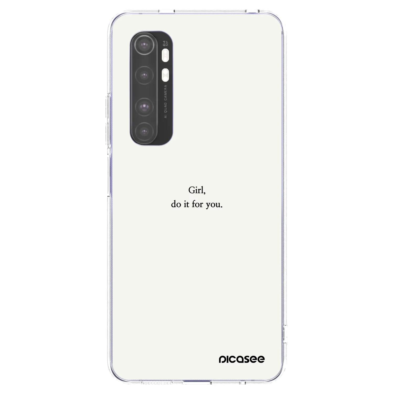 Picasee husă transparentă din silicon pentru Xiaomi Mi Note 10 Lite - Girl, do it for you