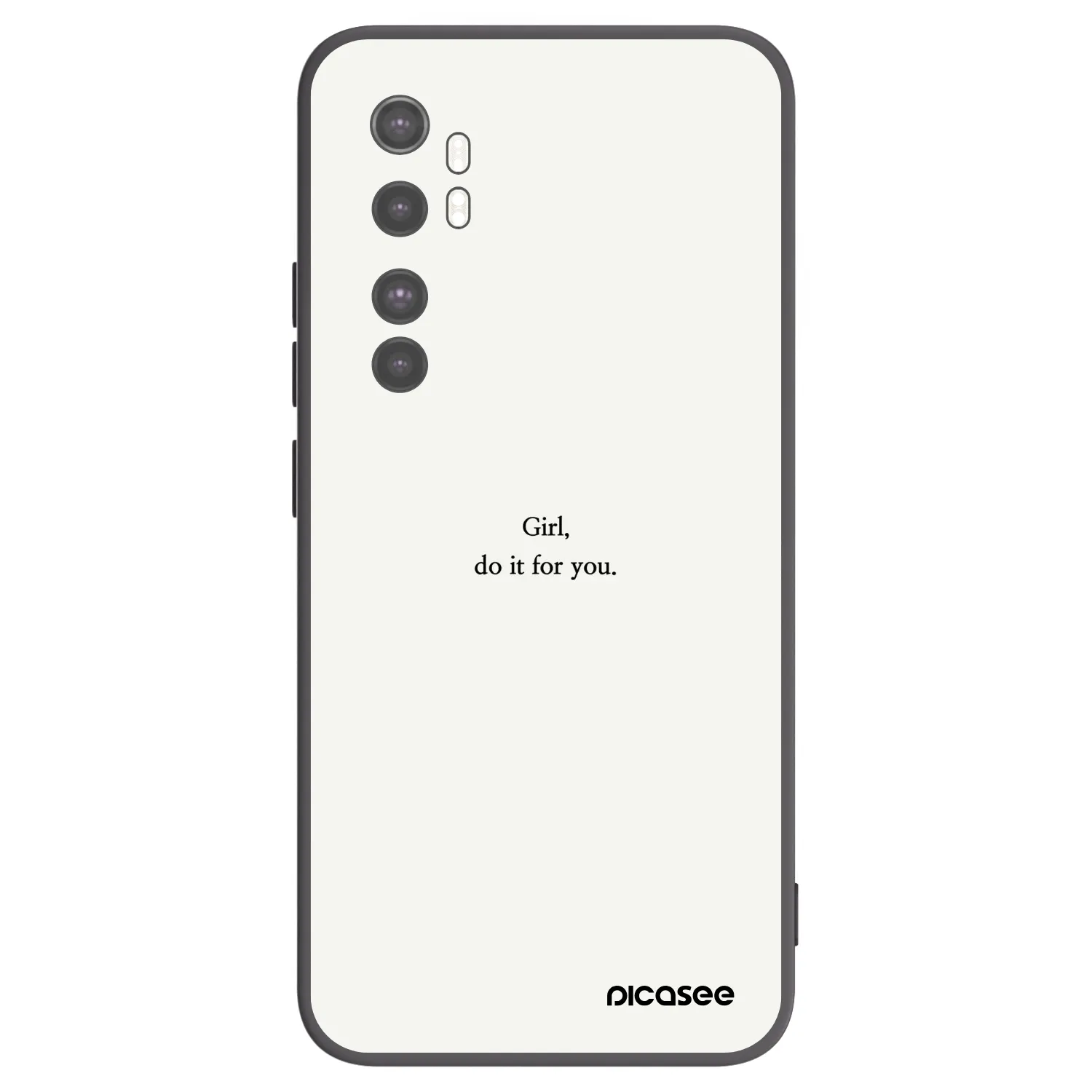 Picasee husă neagră din silicon pentru Xiaomi Mi Note 10 Lite - Girl, do it for you