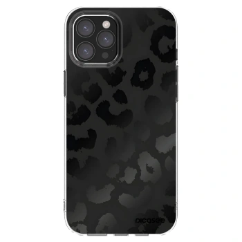 Picasee husă transparentă din silicon pentru Apple iPhone 12 Pro Max - Midnight Leopard