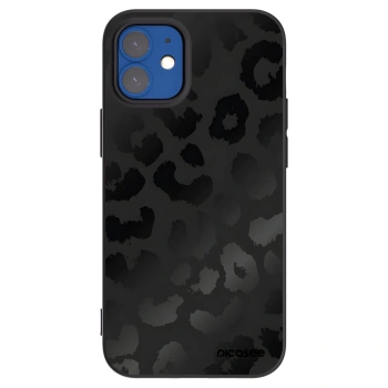 Picasee husă neagră din silicon pentru Apple iPhone 12 mini - Midnight Leopard