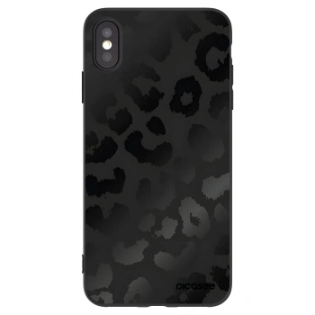 Picasee husă neagră din silicon pentru Apple iPhone XS Max - Midnight Leopard