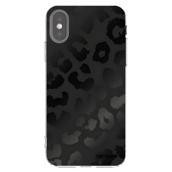 Picasee husă transparentă din silicon pentru Apple iPhone X/XS - Midnight Leopard