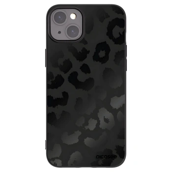 Picasee husă neagră din silicon pentru Apple iPhone 15 Plus - Midnight Leopard