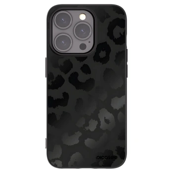 Picasee husă neagră din silicon pentru Apple iPhone 15 Pro - Midnight Leopard